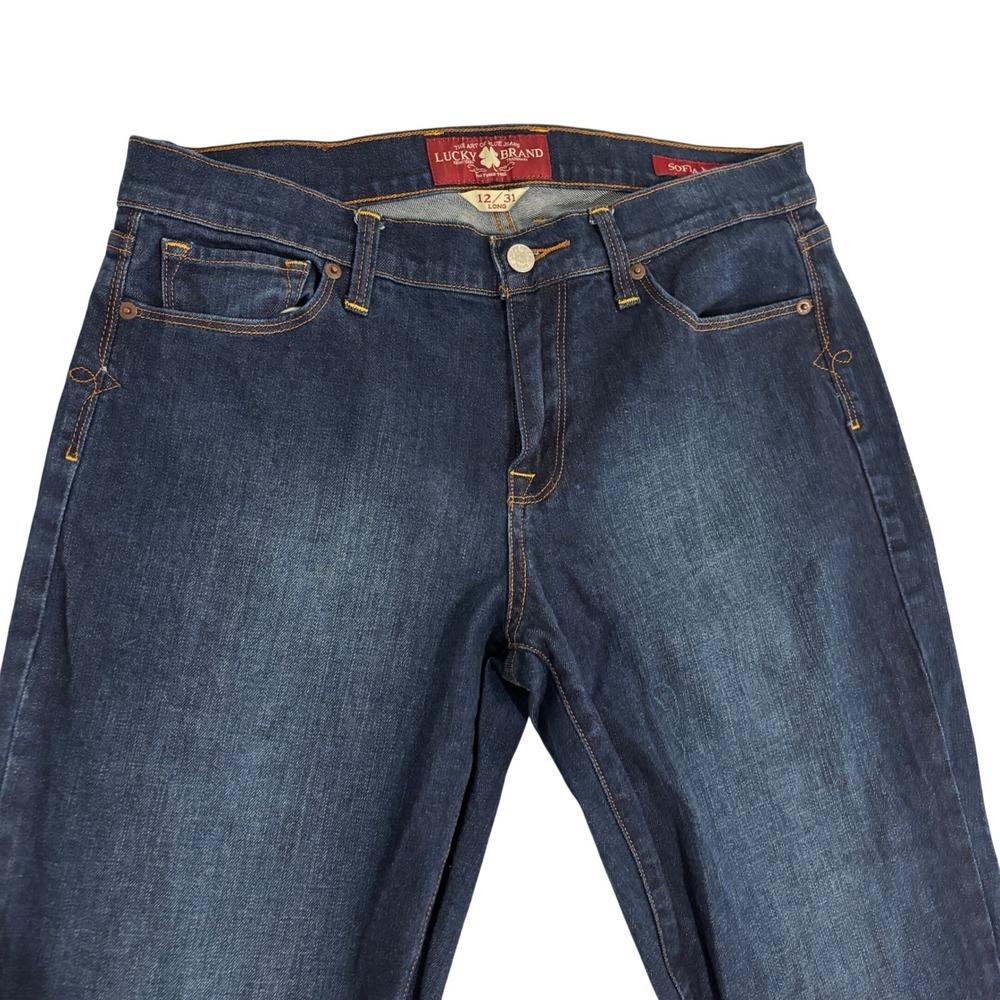 Lucky Brand Sofia Boot Blue Jeans Womens 12 Tall Inseam 33 inch Stretch
